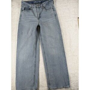 Old Navy Jeans Extra High Rise Sky HI Wide Leg Secret Smooth  Denim Sz 8 Medium